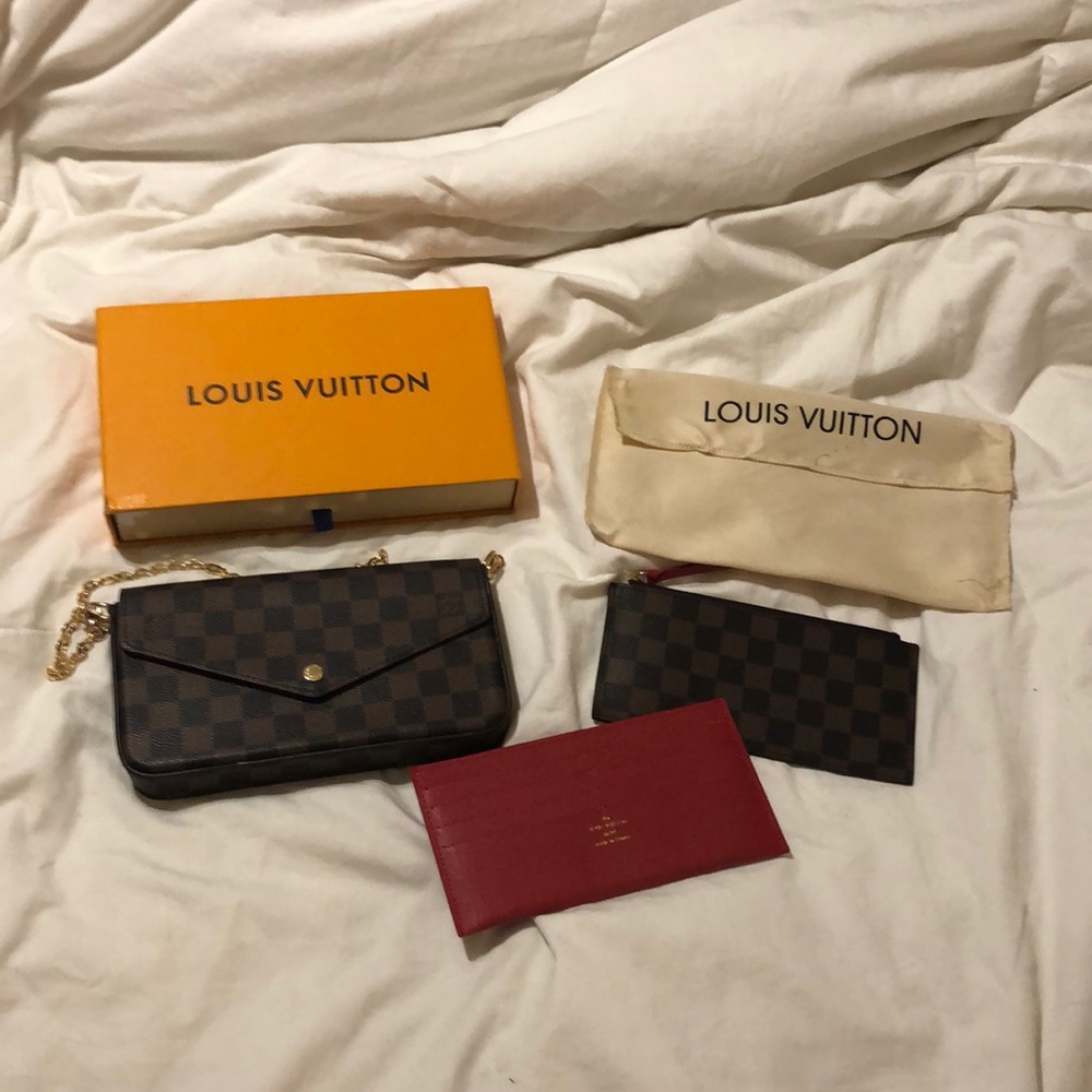 Brown Checkered Bag NWOT